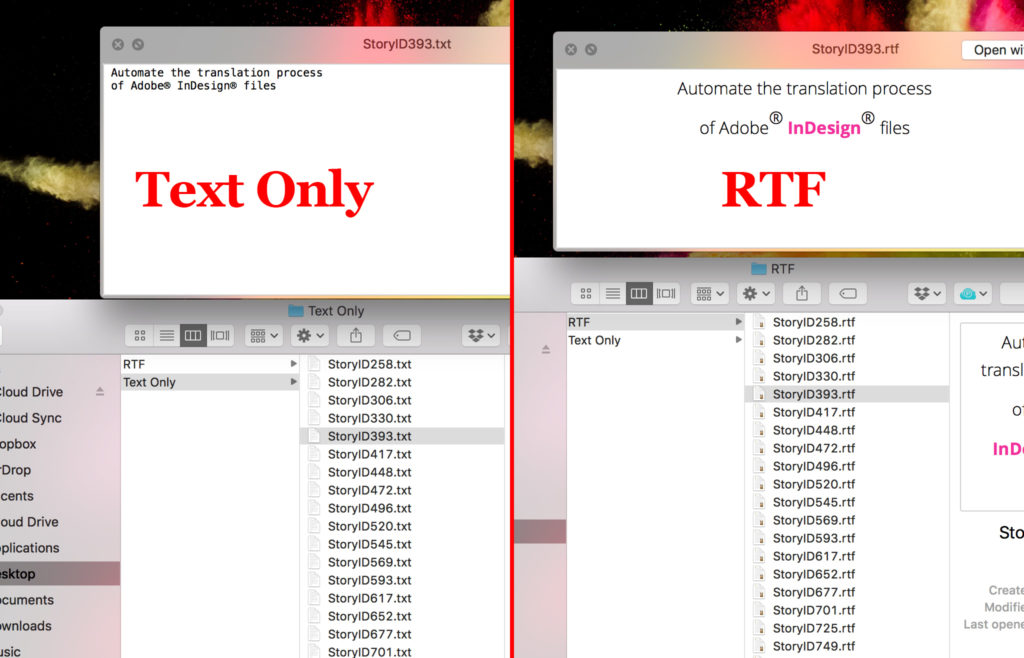 Difference between RTF and Text Only