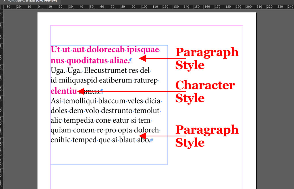 Apply Character Styles and Paragraph Styles correctly