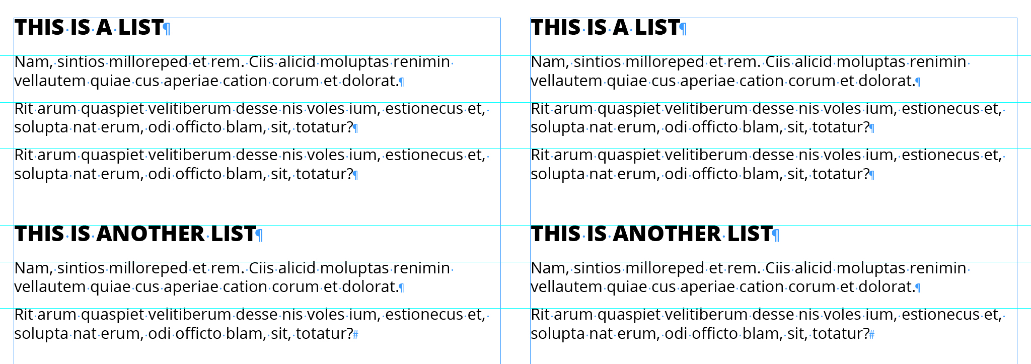 Use space before and space after in Paragaph Styles