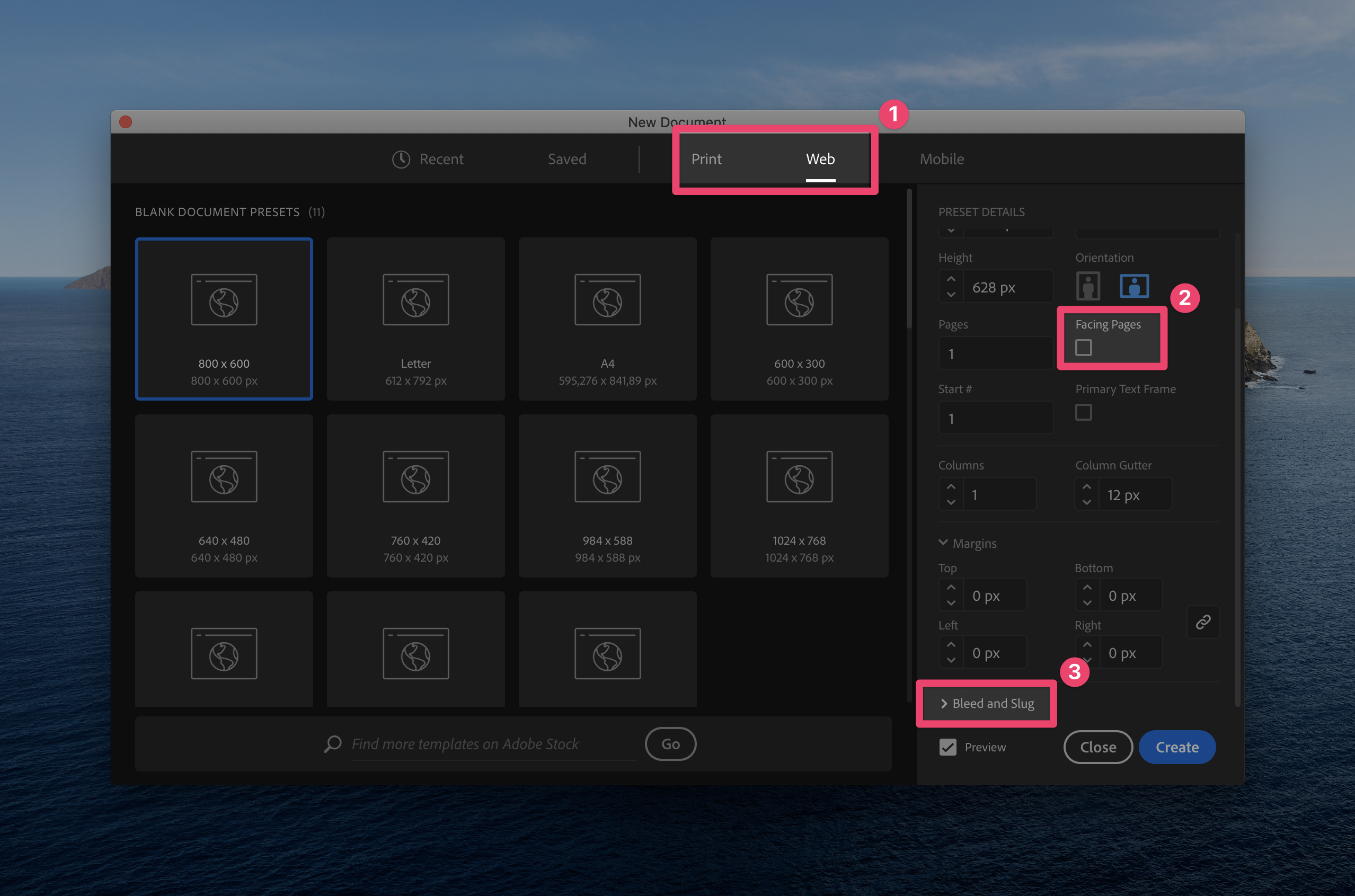 How to set up the InDesign document