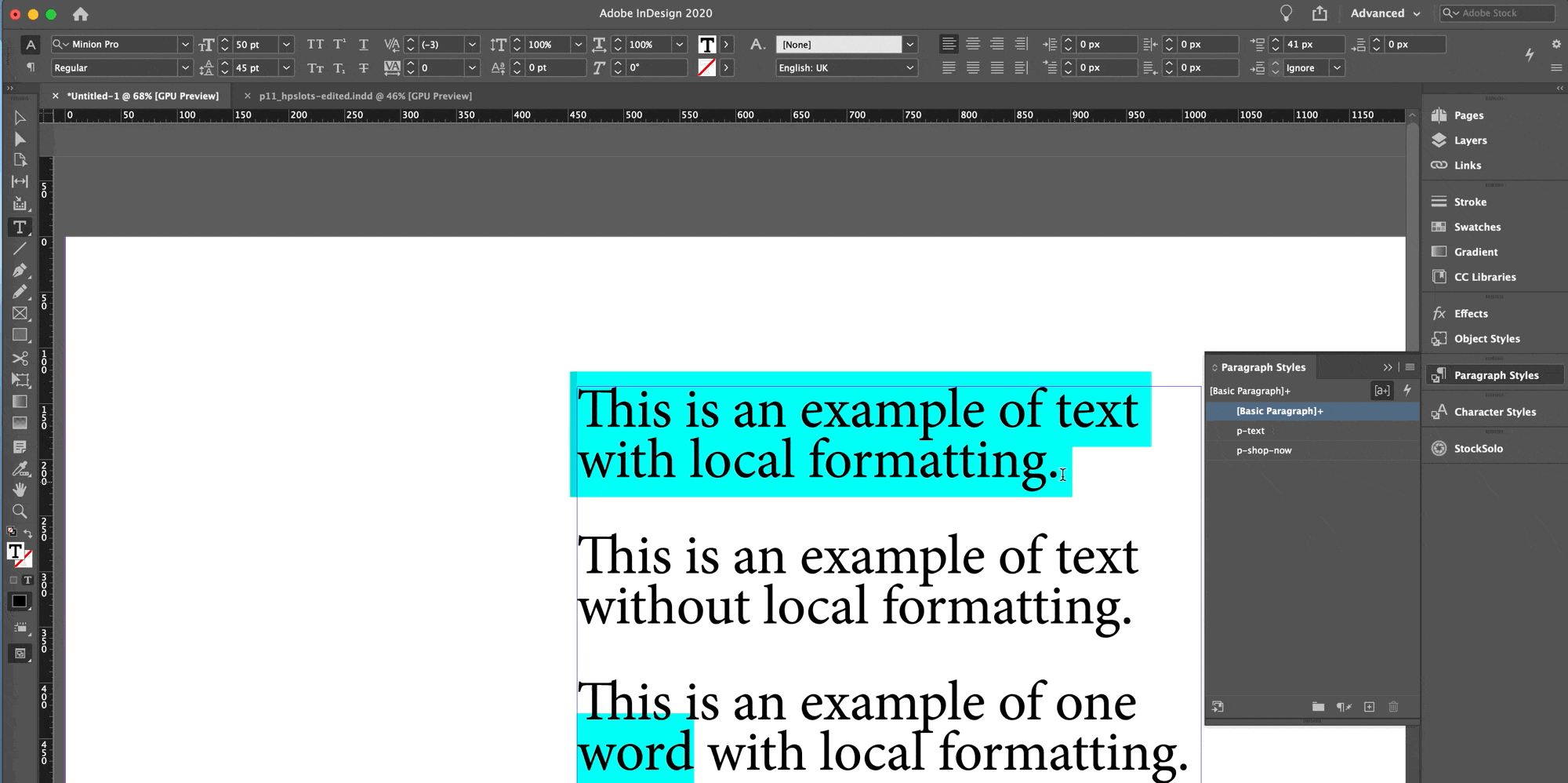 How to create paragraph style