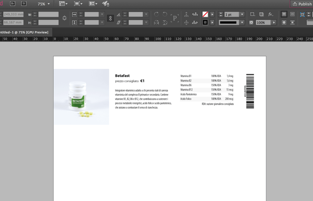 Prototype layout in InDesign