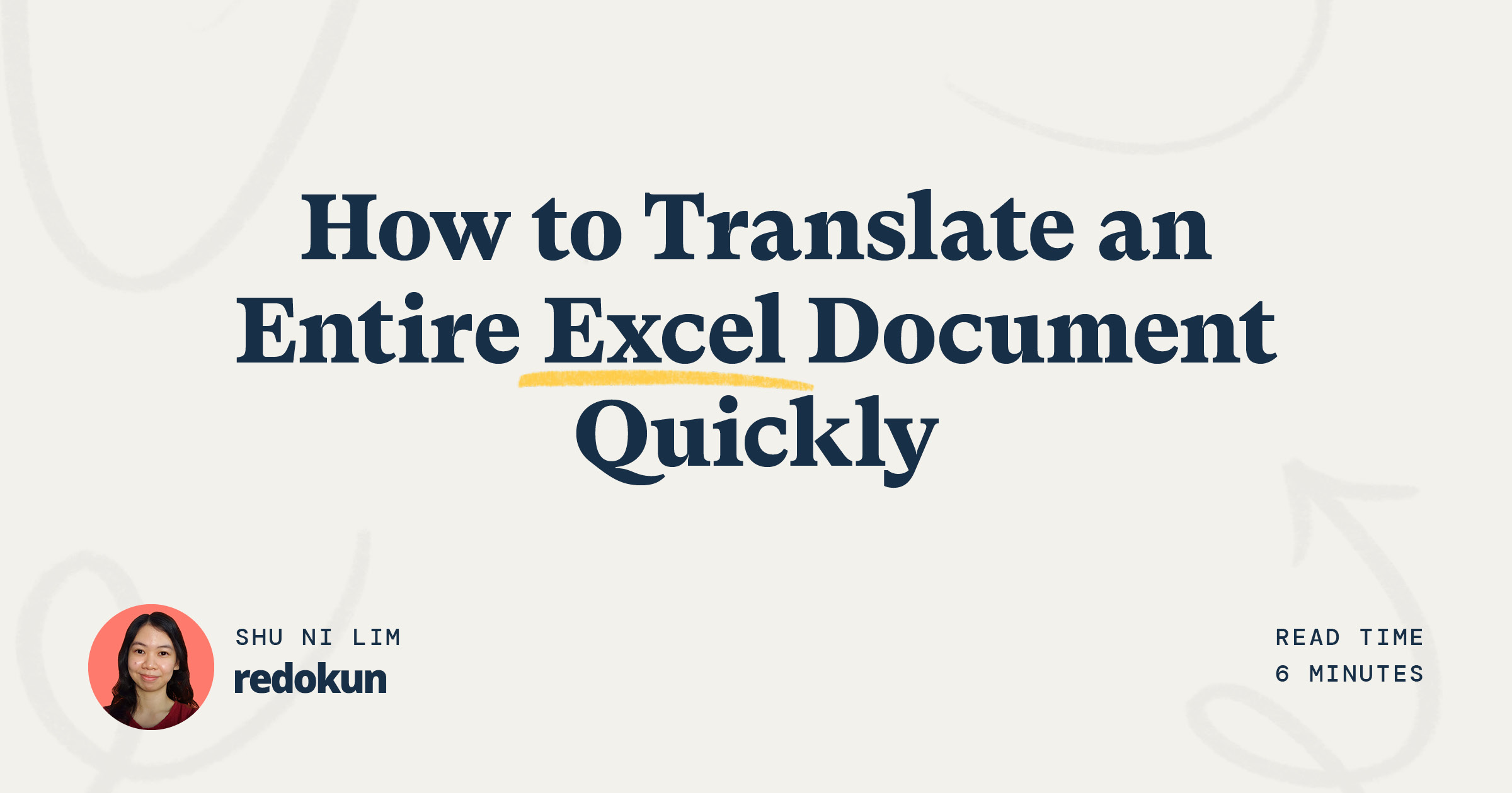 how to translate an excel document quickly