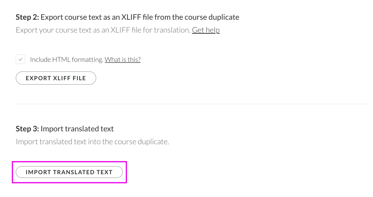 how to import translated text to rise 360 course