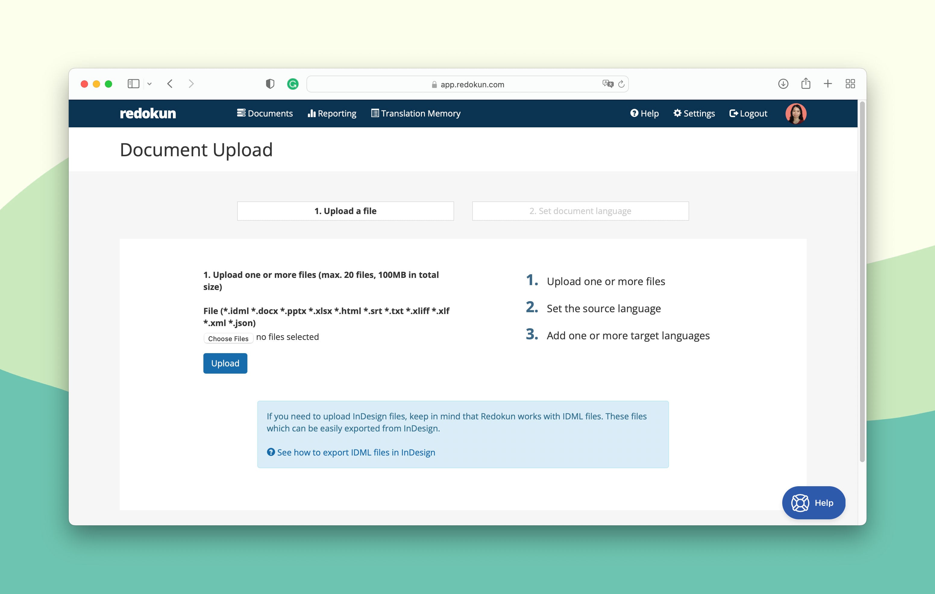 translate ppt upload page