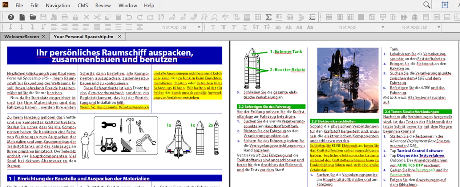 translated xliff file in framemaker