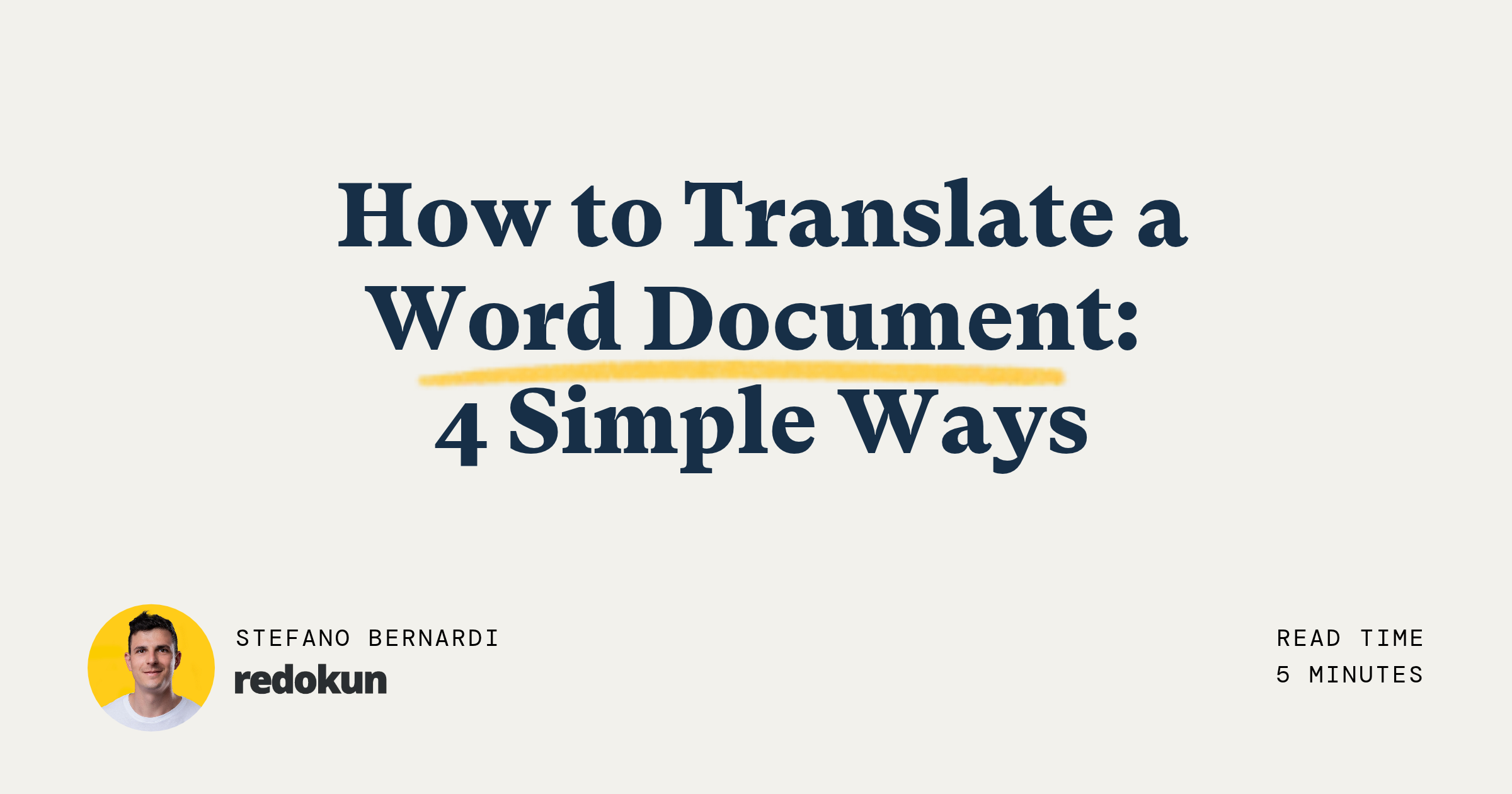 Translate word document how to guide