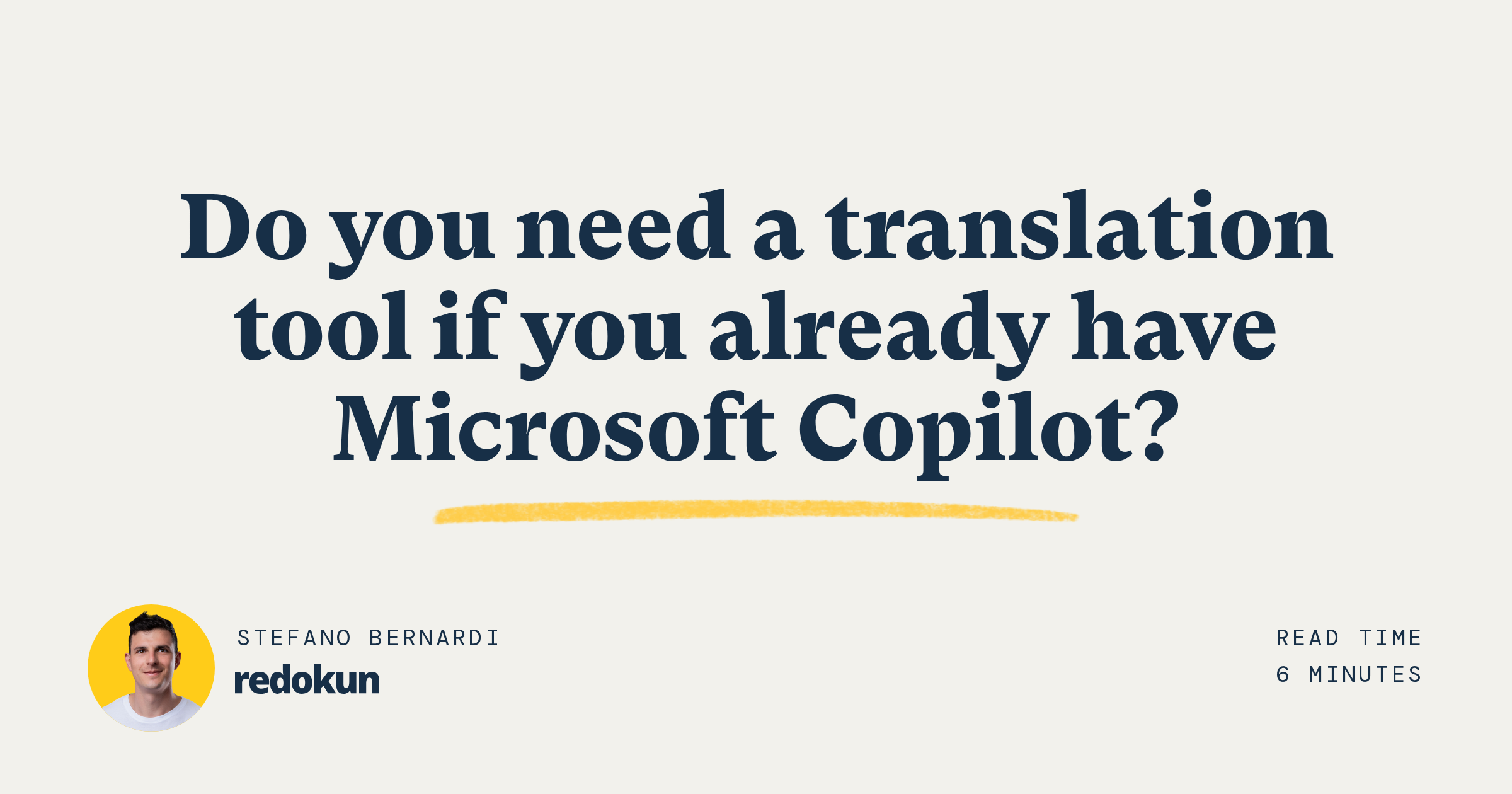 Do you need a translation tool if you already have Microsoft Copilot? Blog post by Stefano Bernardi